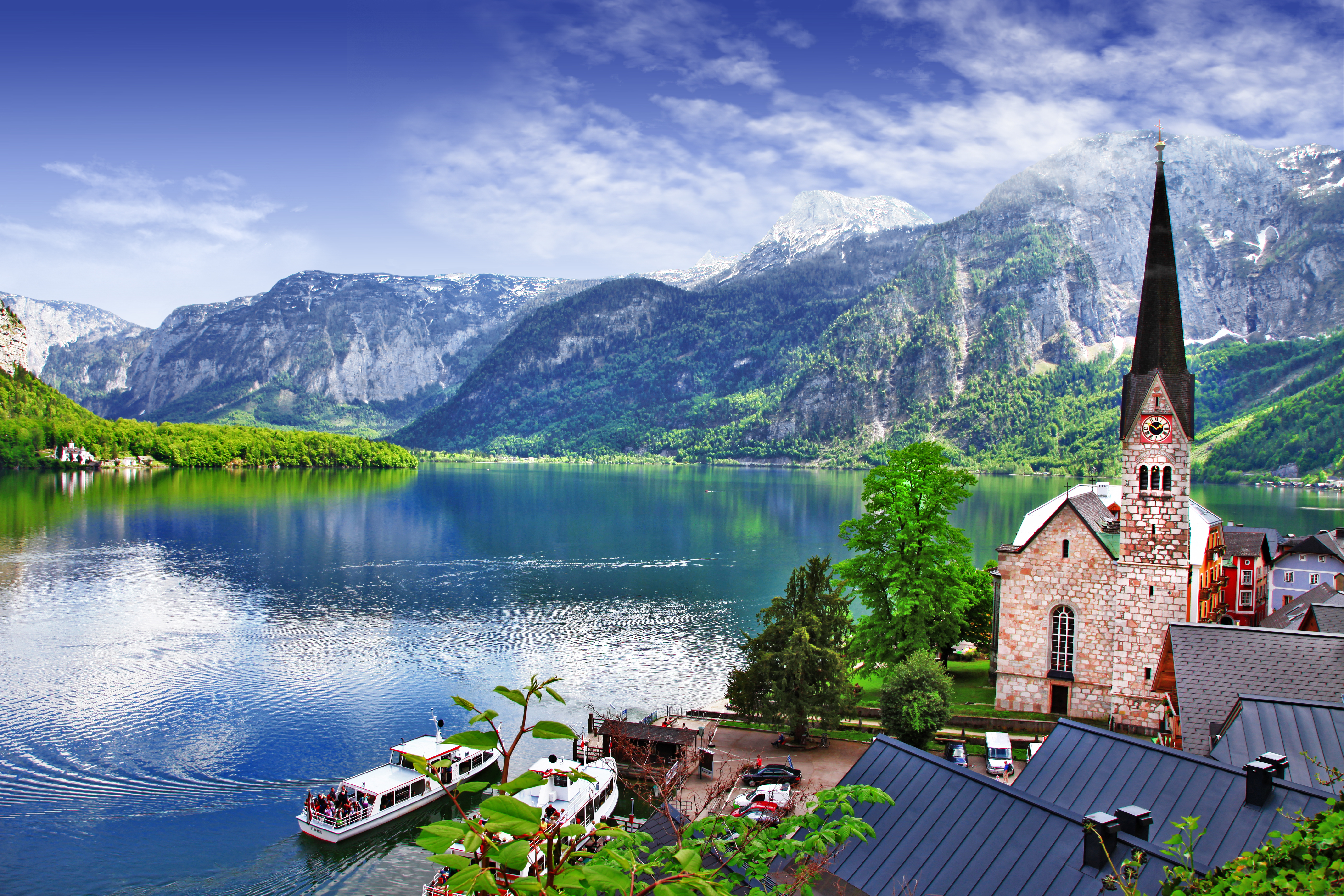 Beautiful lakes and villages of Europe - Hallstatt in Austria